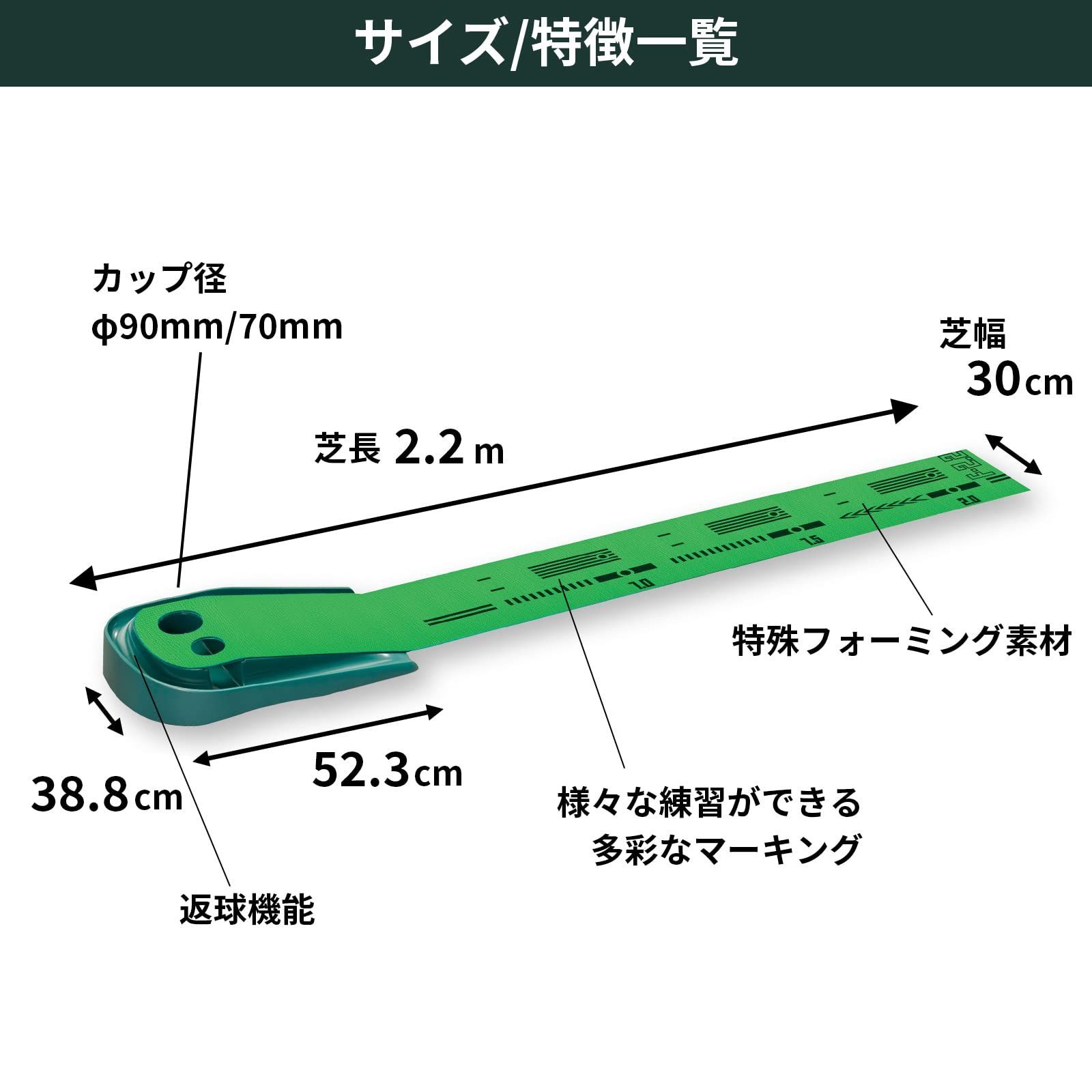 タバタ ゴルフ 舞い パターマット F-2.2 GV0134