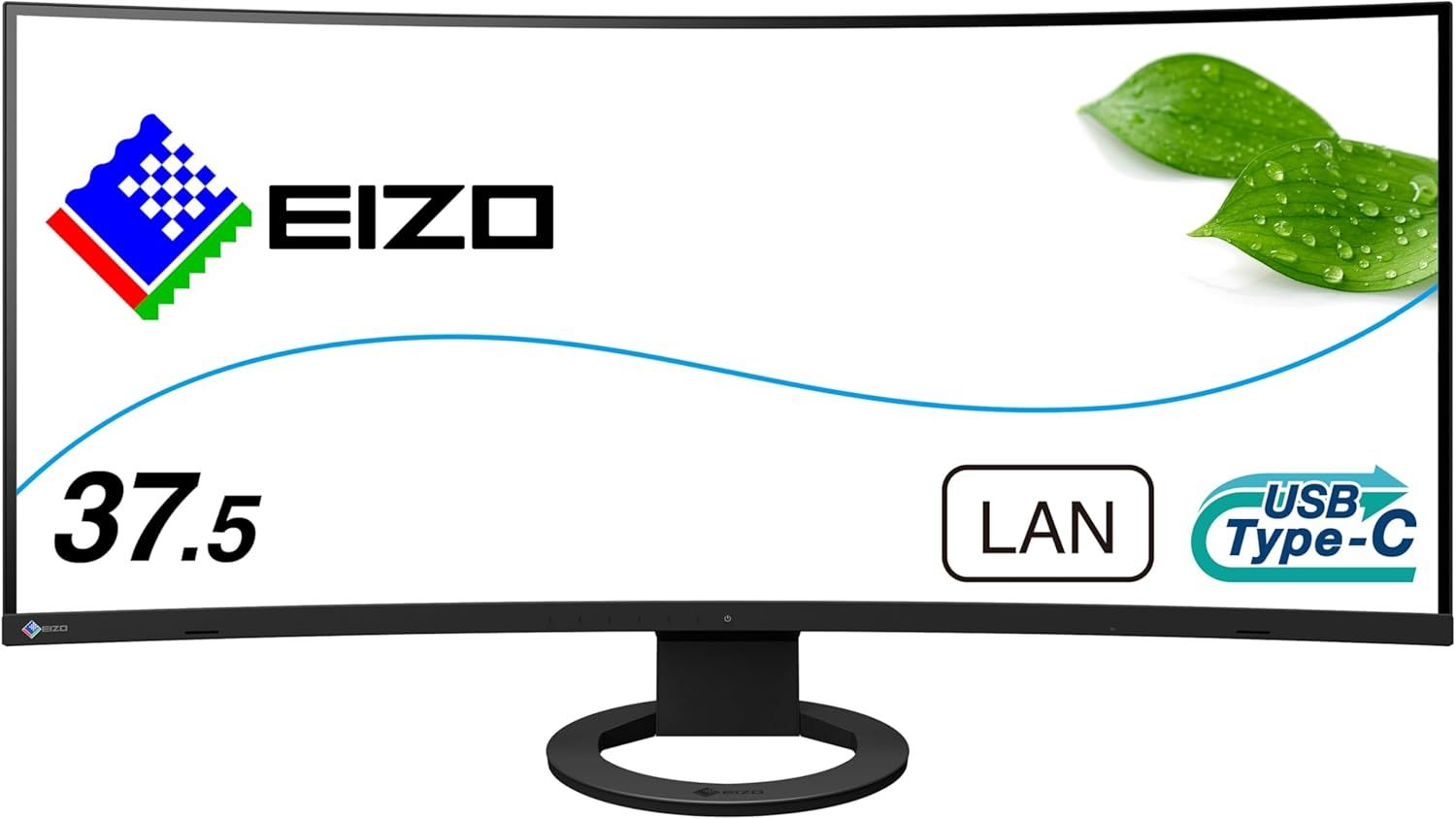 【極美品】tEIZO FlexScan EV3895-BK 37.5型 3840x1600 ウルトラワイド曲面モニター