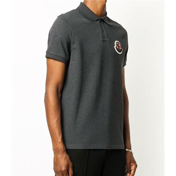 53 MONCLER モンクレール チャコールグレー ロゴパッチ 半袖 ...