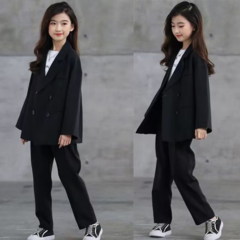  2点セット 女の子 スーツ パンツスーツ キッズスーツ 子供 スーツ セットアップ 女の子 ジャケット+パンツ 女の子 卒業式 卒園式 結婚式 発表会 入学式 フォーマル スーツ ジュニア 韓国子供 スーツ・ブレザー