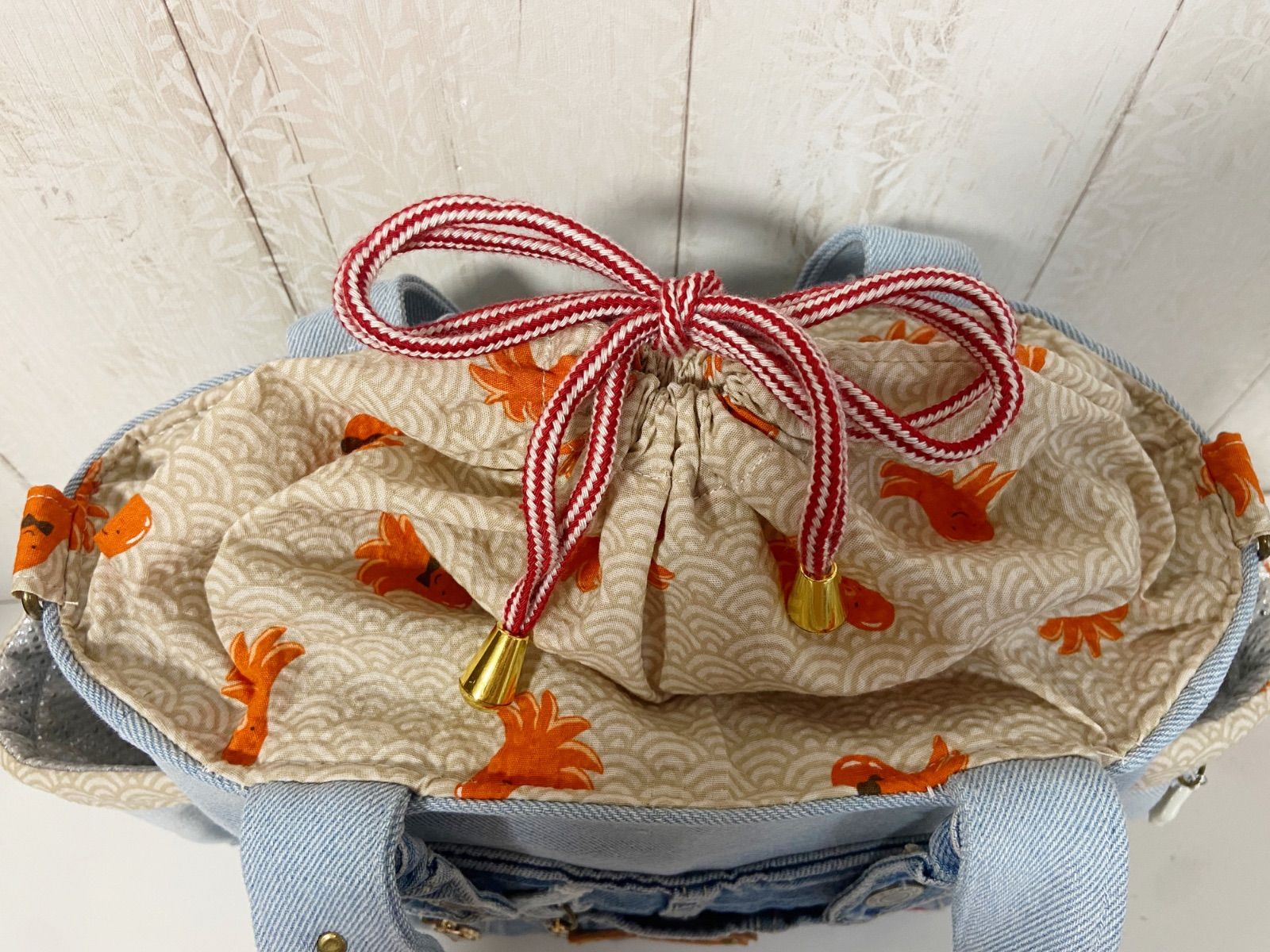 デニムリメイクバックS お弁当バッグ デニムリメイクバックS 保冷・保温 お弁当バック