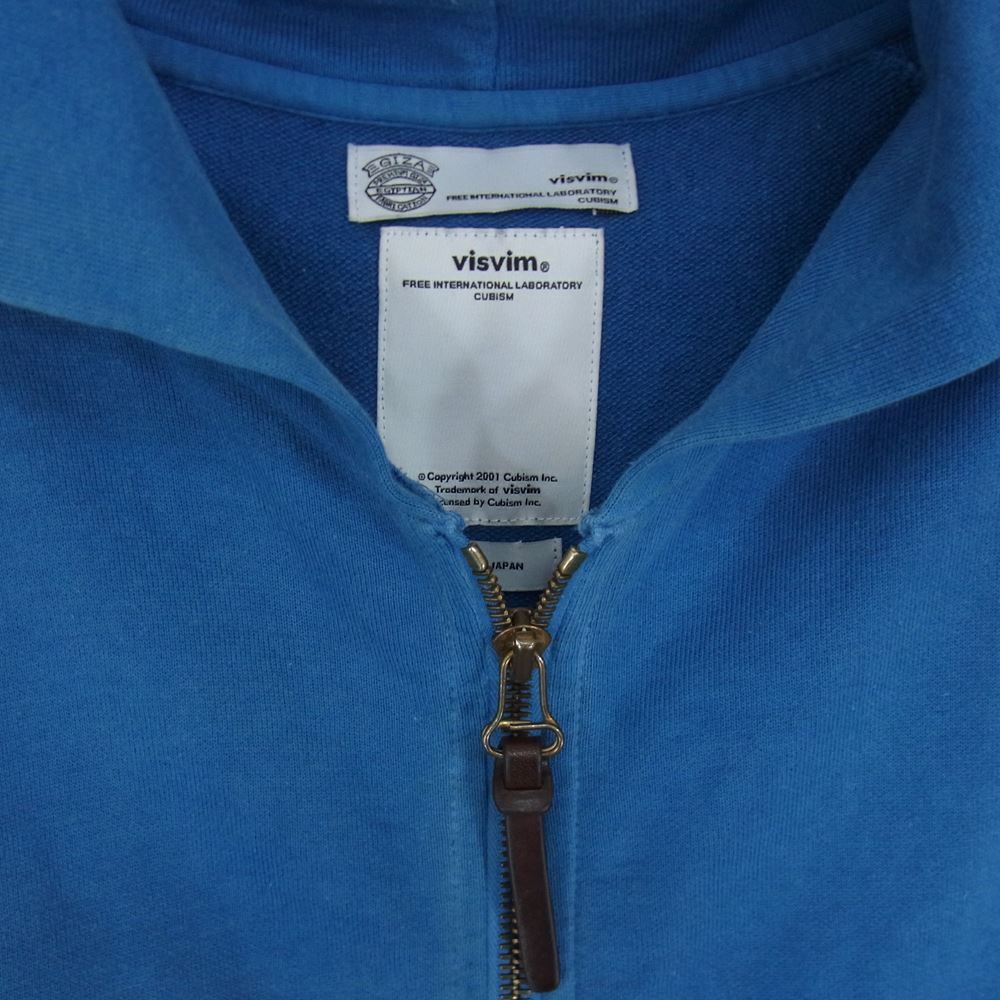 VISVIM ビズビム 12SS 0112105010021 INDIGO HOODIE F.Z. GIZA