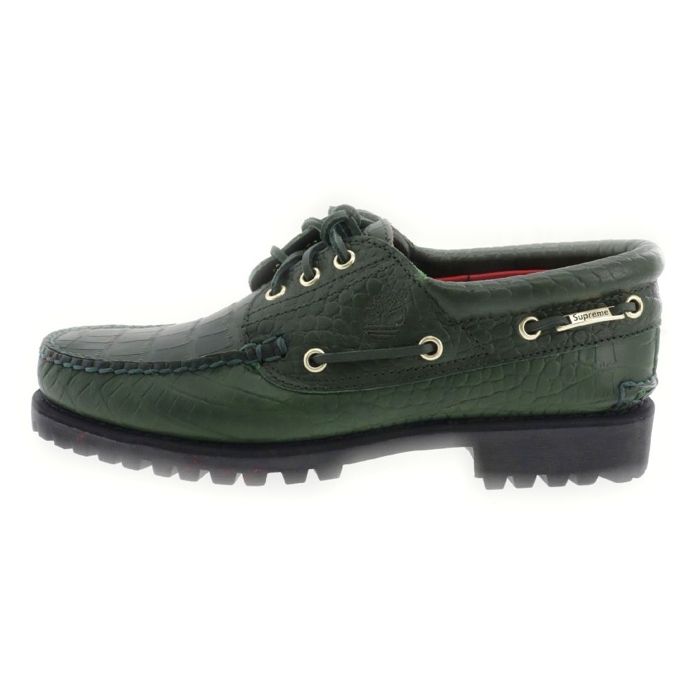 SUPREME (シュプリーム) 16AW ×Timberland 3-Eye Classic Lug ティンバーランド 3アイ クラシックラグ ローカットローファー デッキシューズ グリーン TB0A1H36