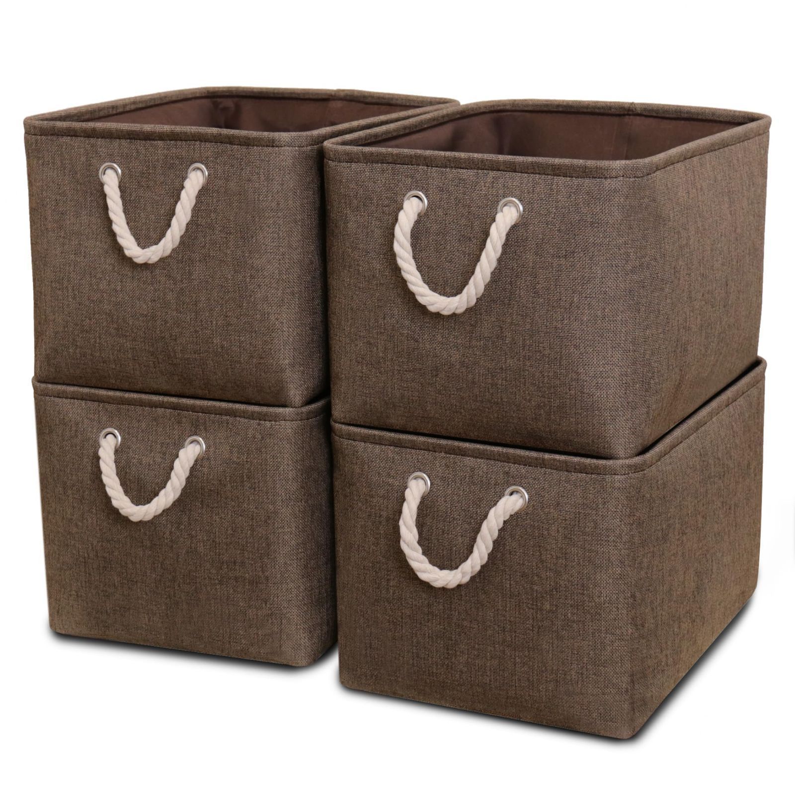 4個セット_c.ブラウン STVICTORY 収納バスケット 収納かご 4個セット