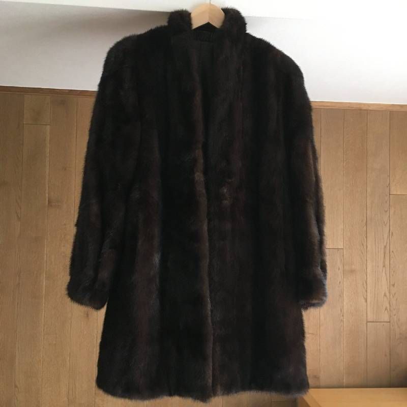 ROYAL SAGA MINK サガミンク ロイヤル ミンク 裏地刺繍 柔らか ミンクファー ロング コートF