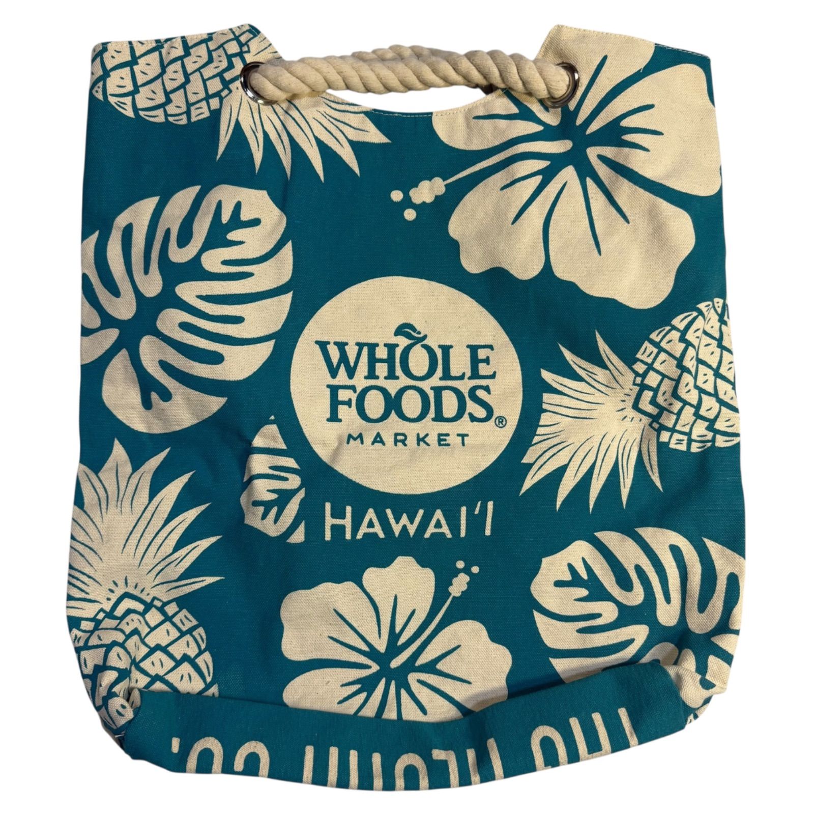 ハワイ限定　未使用新商品　ホールフーズ　Whole Foods 花柄トートバッグ ハワイ限定 未使用新商品 ホールフーズ Whole Foods 花柄トート