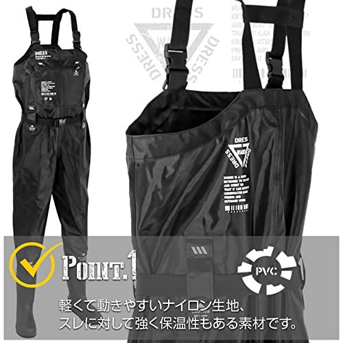 ドレス DRESS フェルトスパイク ウェーダー チェストハイウェーダー L 身長 170 175 ブーツ 26 26.5 防災 災害