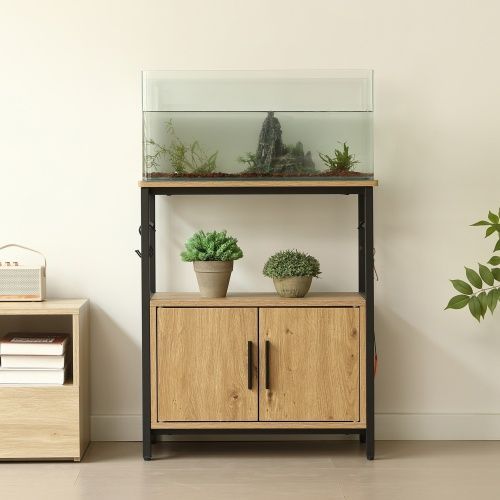 水槽台 水槽スタンド 耐荷重120kg 三段 頑丈フック付き 両開き扉60X30 水槽台 水槽スタンド 耐荷重120kg 三段 頑丈フック付き 両開き扉60X30 水槽