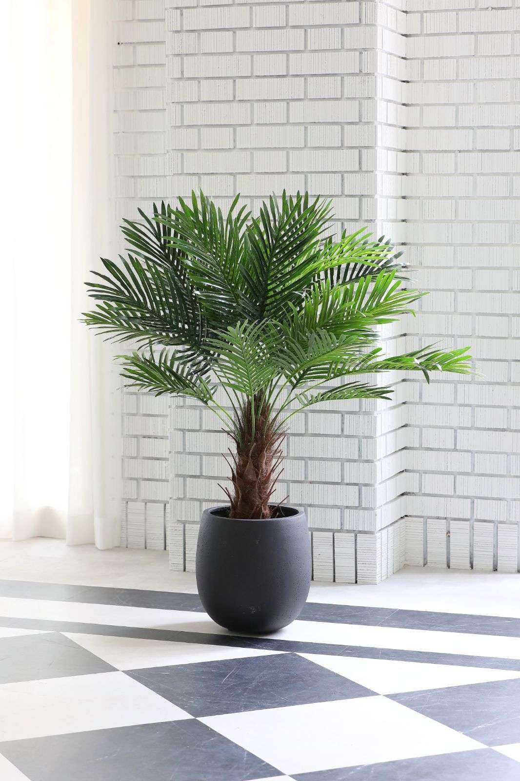 天然木とフェイクのハイブリッド フェイクグリーン 超リアル H 120 cm ヤシの木 パーム