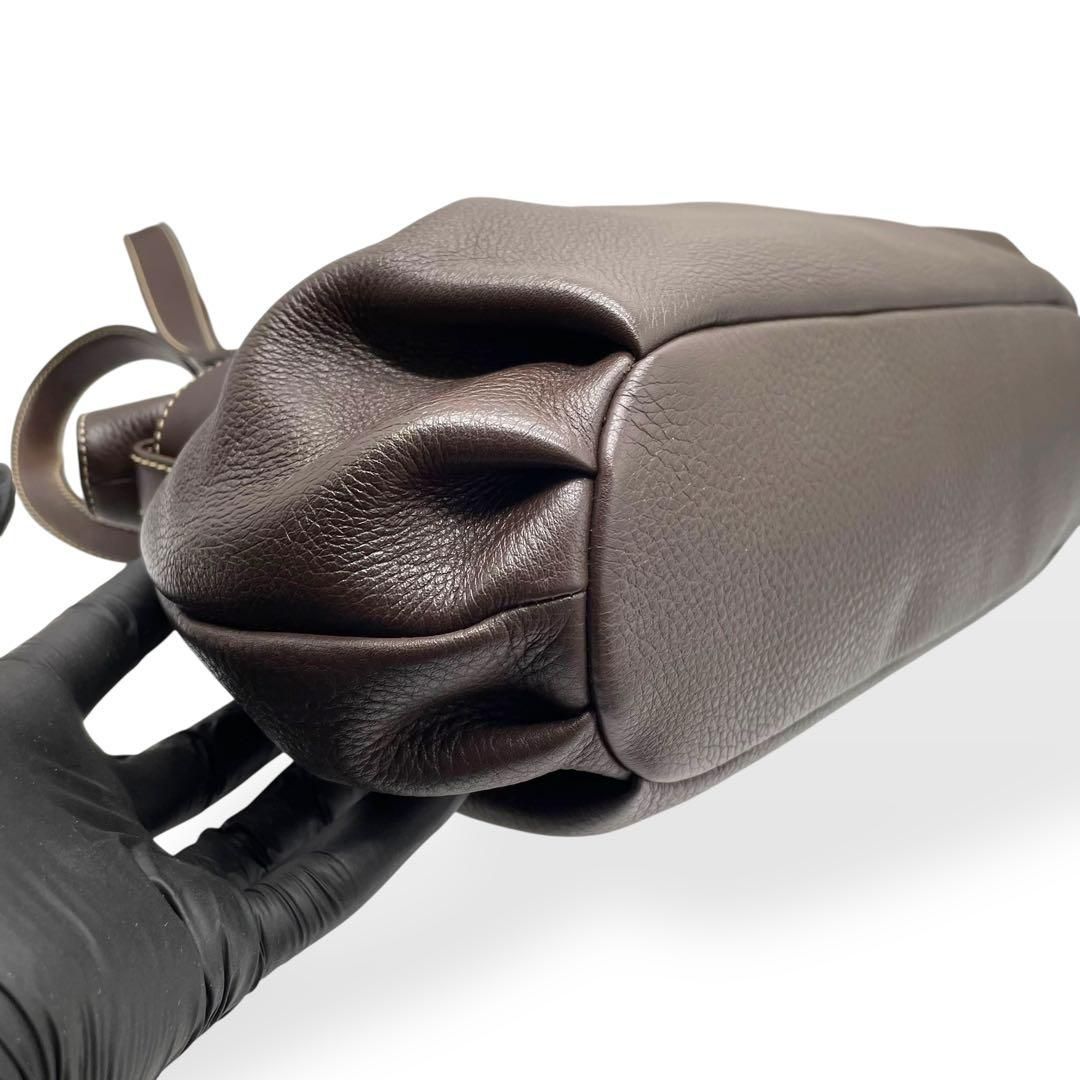 極美品 kitamura キタムラ トートバッグ 肩掛け ブラウン レザー