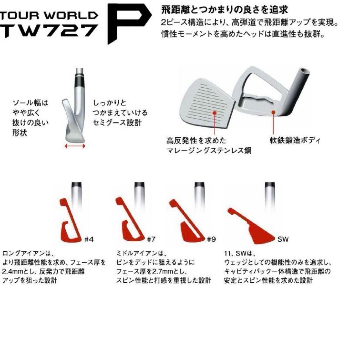 新品 高級星3 HONMA TW727P IRON 3Sグレード 7番単品アイアン 硬