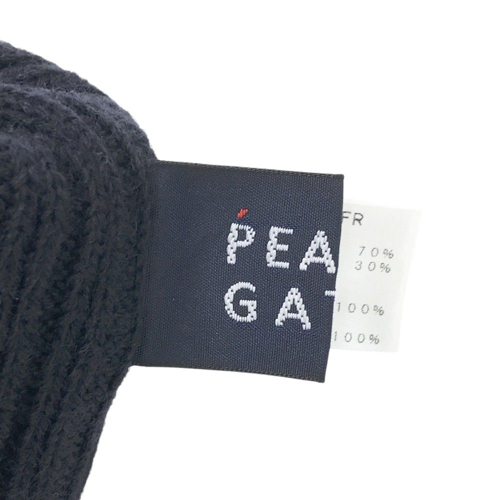 PEARLY GATES パーリーゲイツ ボンボン付 ニットキャップ ウール混 ロゴ 総柄 ネイビー系 FR 240101357055 ゴルフウェア ストスト LLC-HASEGAWATOSO_COM