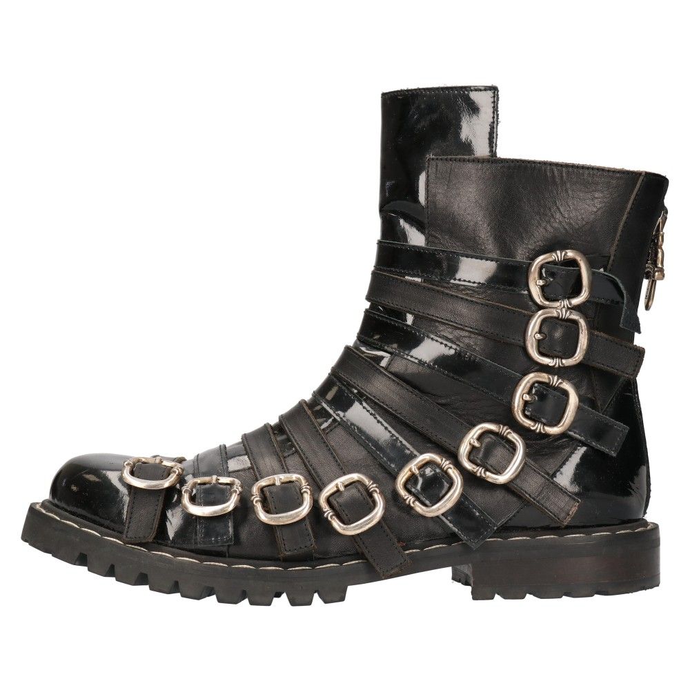 CHROME HEARTS (クロムハーツ) ×ガレスピュー Gareth Pugh グラディエーター ガンスリンガーレザーブーツ ブラック 41 -  メルカリ