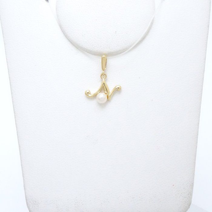 MIKIMOTO ミキモト イニシャル ペンダントトップ N ベビーパール3.5 