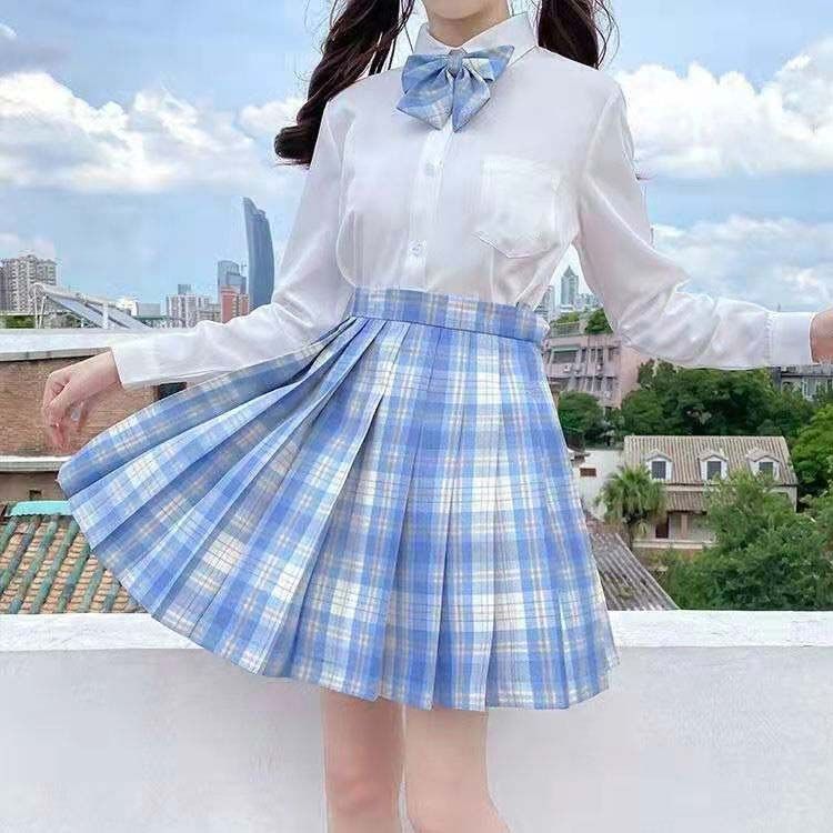 スクール スカート リボン 2点セット 女子 制服 スカート チェック プリーツ スカート 高校生 中学生 学生 学校 通学 女子高生 入学 高校  中学 スクール 学生服 ミニスカート オールシーズン#lella818 - メルカリ