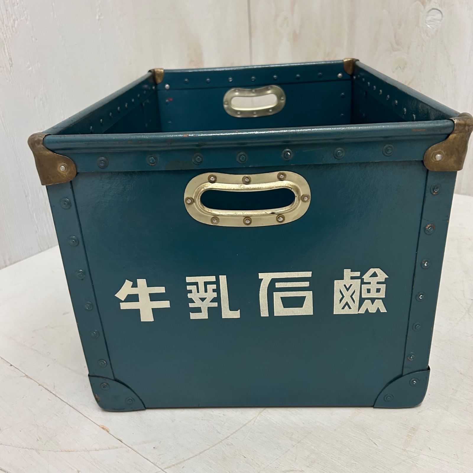牛乳石鹸ボテ箱 昭和レトロ 昭和レトロ 牛乳石鹸 ボテ箱 グリーン - USA＆レトロ雑貨の店