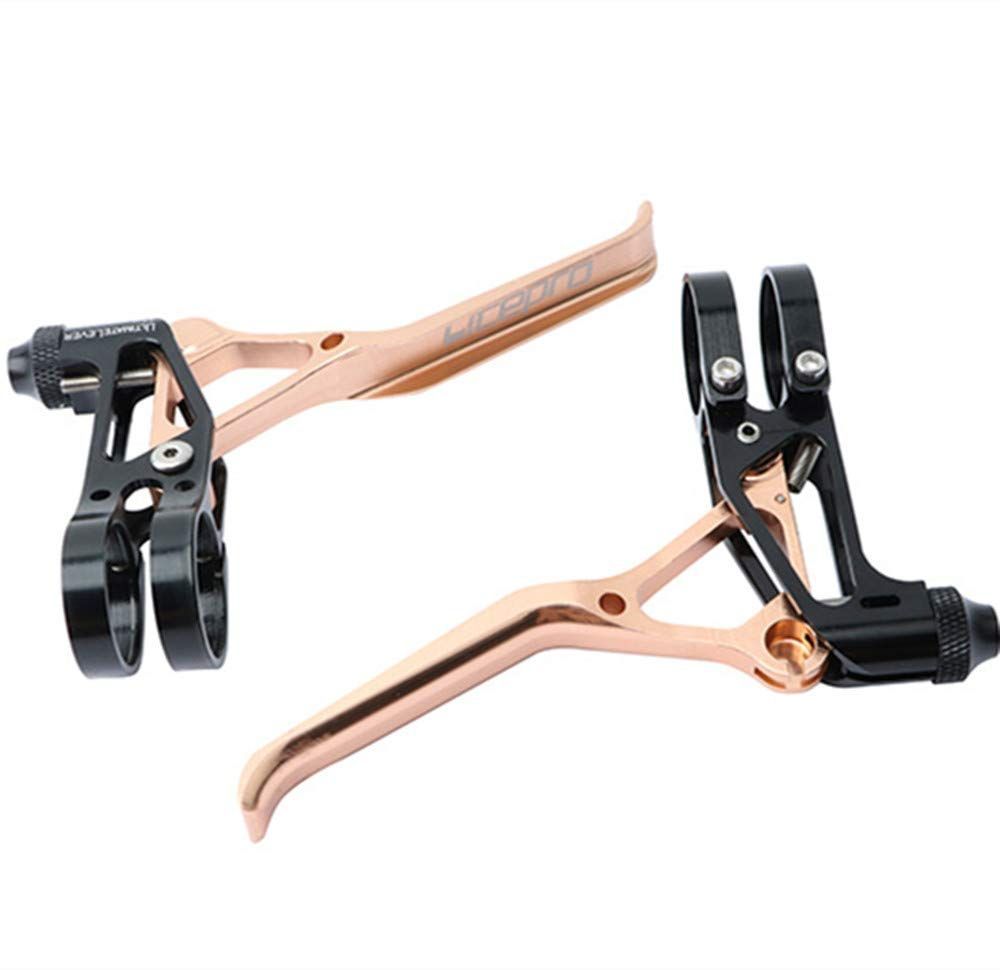 【新着商品】(黒金) liteproハンドブレーキVブレーキレバー超軽量CNC折りたたみ自転車ロードバイクBMXマウンテンバイクVブレーキレバー