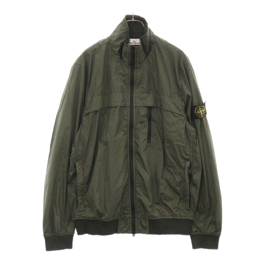 STONE ISLAND (ストーンアイランド) 24SS Garment Dyed Crinkle Nylon Jacket ジップアップ ガーメント ダイ ナイロン ジップアップ ミリタリージャケット カーキ 801541022