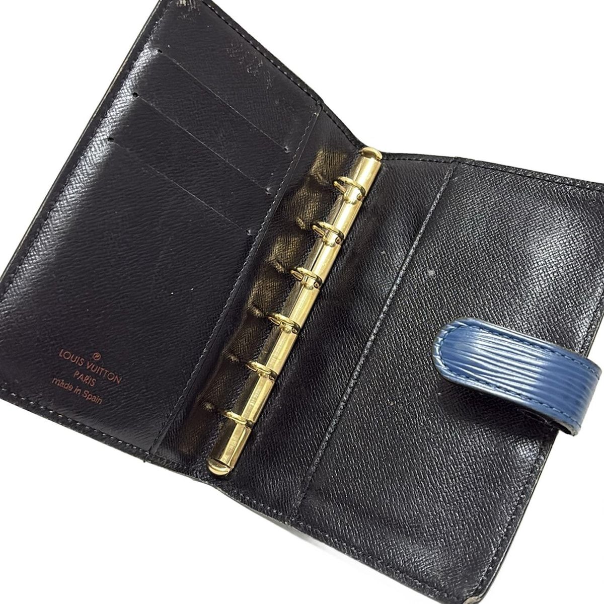 Louis Vuitton エピレザー 手帳カバー ブルー LOUIS VUITTON ルイヴィトン エピ 青 ブルー 手帳カバー LOUIS VUITTON