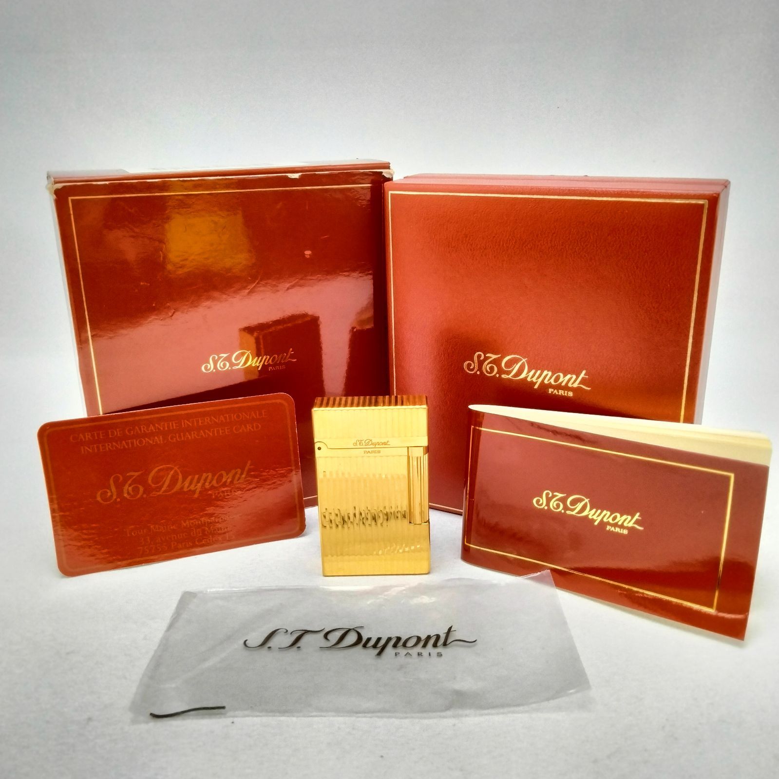 S.T. DUPONT デュポン ライン2 ヴァーティカルライン ライター ゴールド