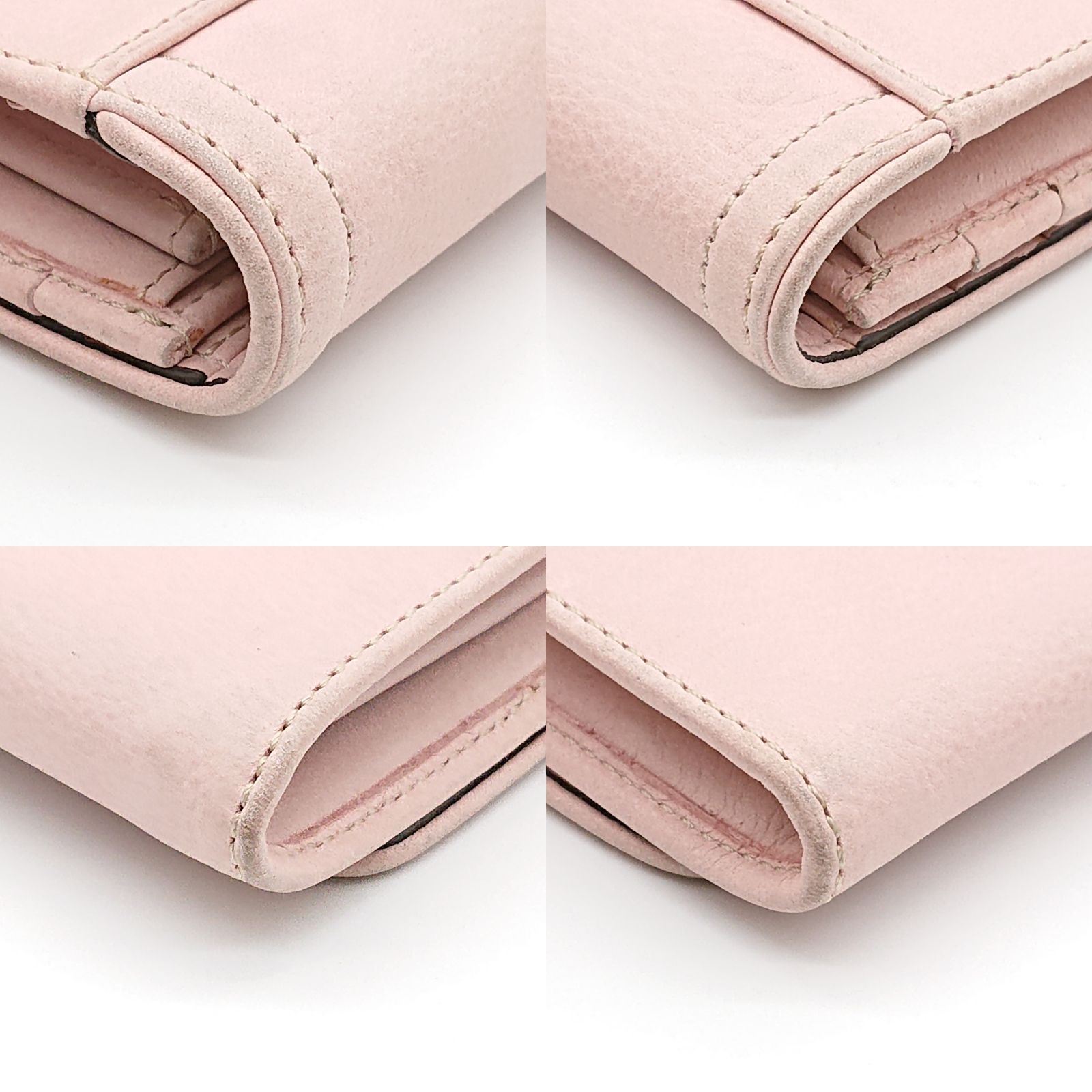 美品】LOEWE ロエベ アナグラム 長財布 ピンク 箱 布付き 布財布