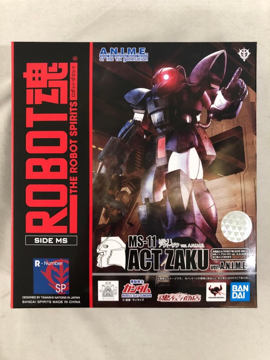 BANDAI - 魂ウェブ商店限定 ROBOT魂(SIDE MS) MS-11 アクト・ザク ver. A.N.I.M.E. 機動戦士ガンダム MS-X 完成品 可動フィギュア バンダイスピリッツ ROBOT魂 〈SIDE MS〉 機動戦士ガンダム MS-11 アクト・ザク ver