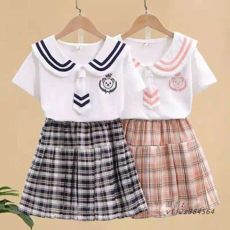 子供服 キッズ 女の子 セットアップ 夏服 JK制服 くまちゃん 可愛い ミニスカート カジュアル ショートスカート 半袖 ガールズ 上下セット  vii2z384564 楽天市場】韓国子供服 女の子 セットアップ 夏 子供服 女の子 Tシャツ スカート キッズ 2点セット 女の子 スカート 夏 セットアップ 子供服  半袖 女の子 夏服 女の子 110 120 130 140 150cm 子供服 カジュアル 普段着 通学着 子ども服 ガールズ ファッション 春夏