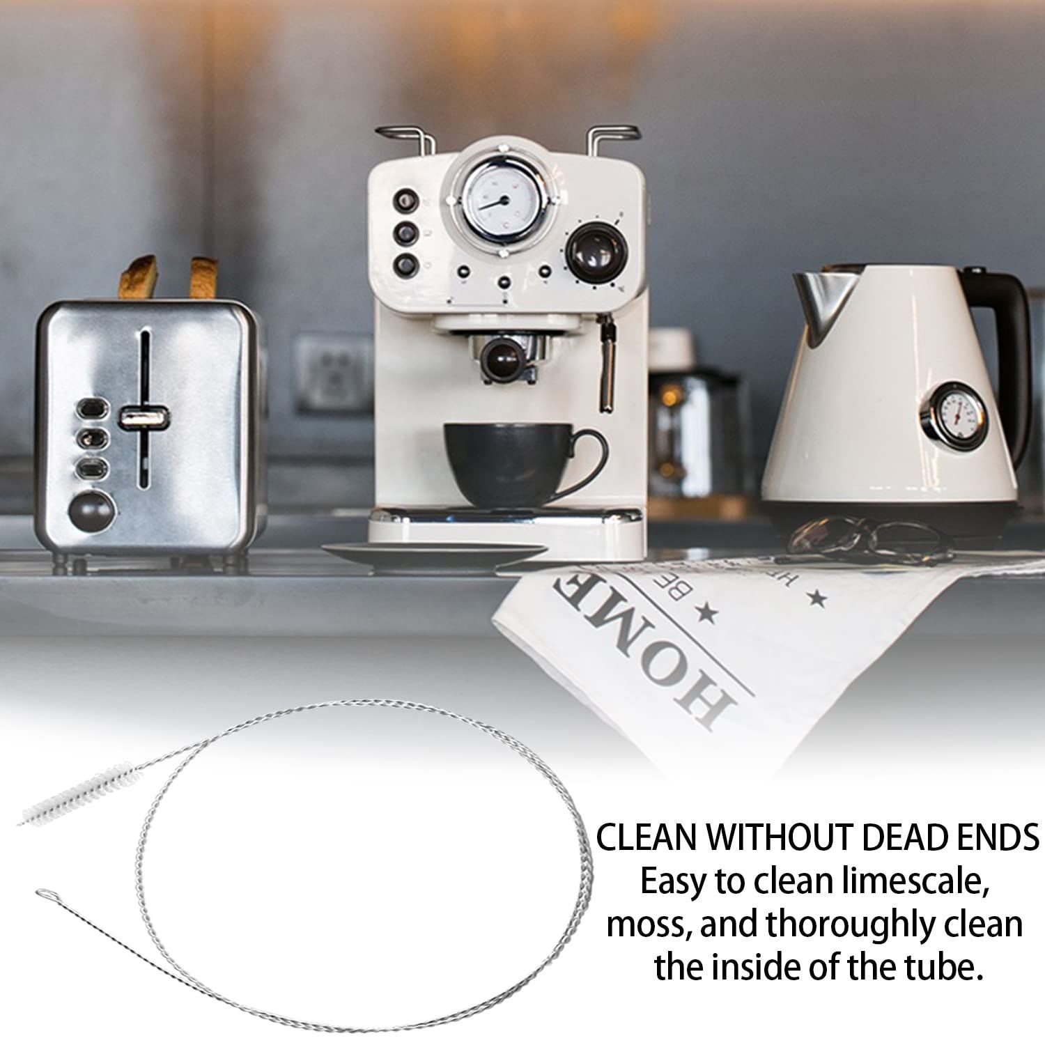 数量 59インチ パイプクリーニングロングブラシ 1 5 mフレキシブルドレインスプリング TORMEN 携帯用ステンレスロングブラシマウスピース パイプ用 ホワイト