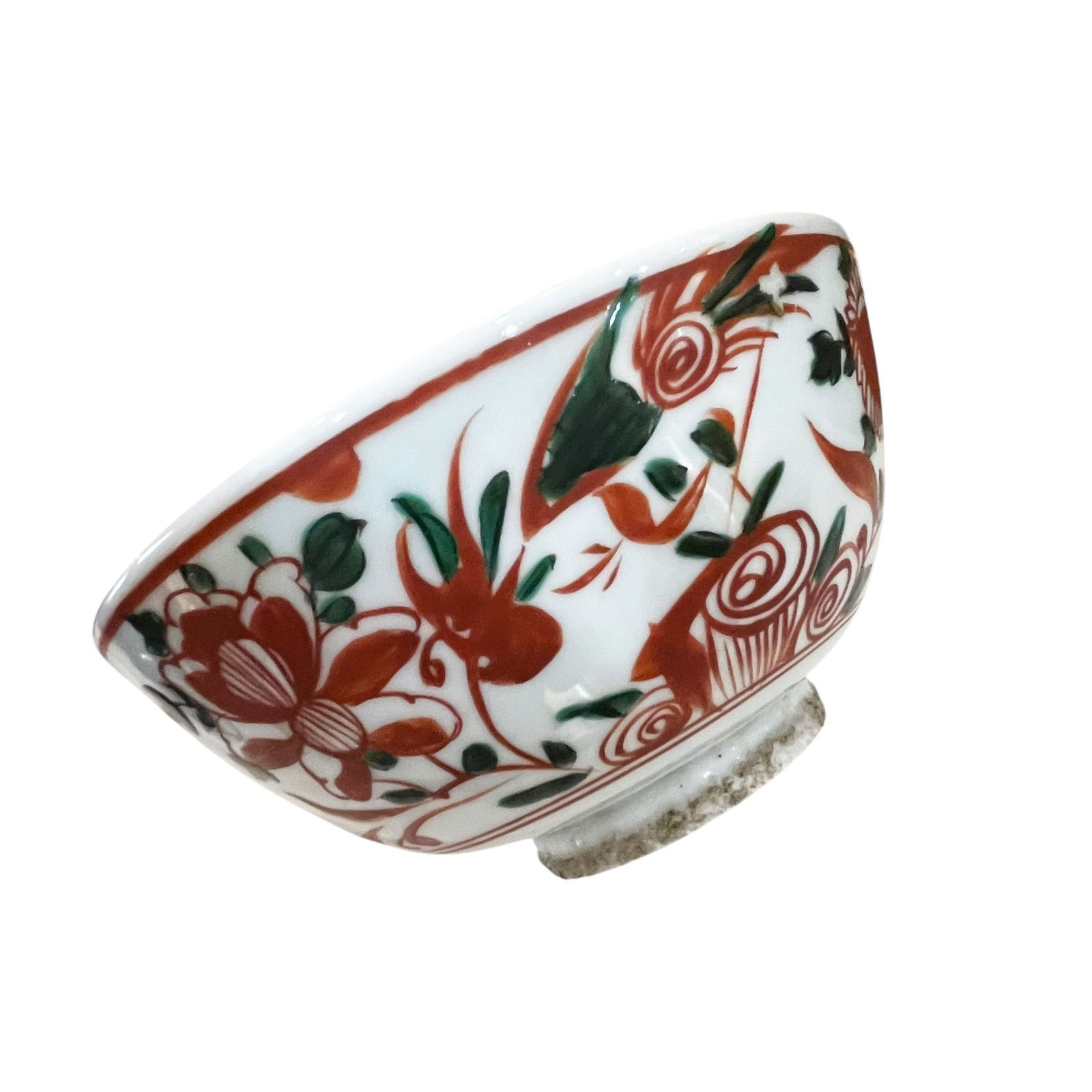 茶道具 湖東焼 呉須赤絵 方口鉢 菓子器(K-A395) 茶道具 湖東焼 呉須赤絵 方口鉢 菓子器(K-A395) 美術品