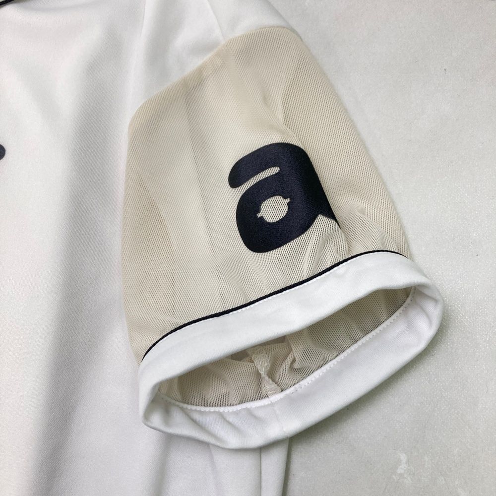 サイズ：38 ARCHIVIO アルチビオ  襟付 半袖Tシャツ メッシュ  ホワイト系 [240101439860] ゴルフウェア レディース ストスト ARCHIVIO アルチビオ 襟付 半袖Tシャツ メッシュ ホワイト系 38