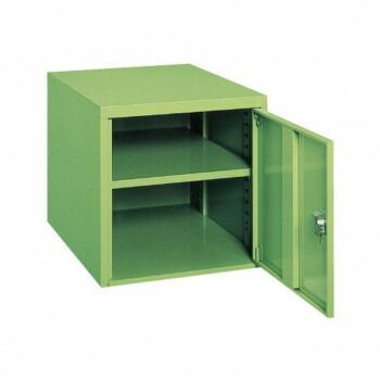 サカエ Wキャビネット 抗菌粉体塗装 457×580×450mm 中棚1枚付 W-0N