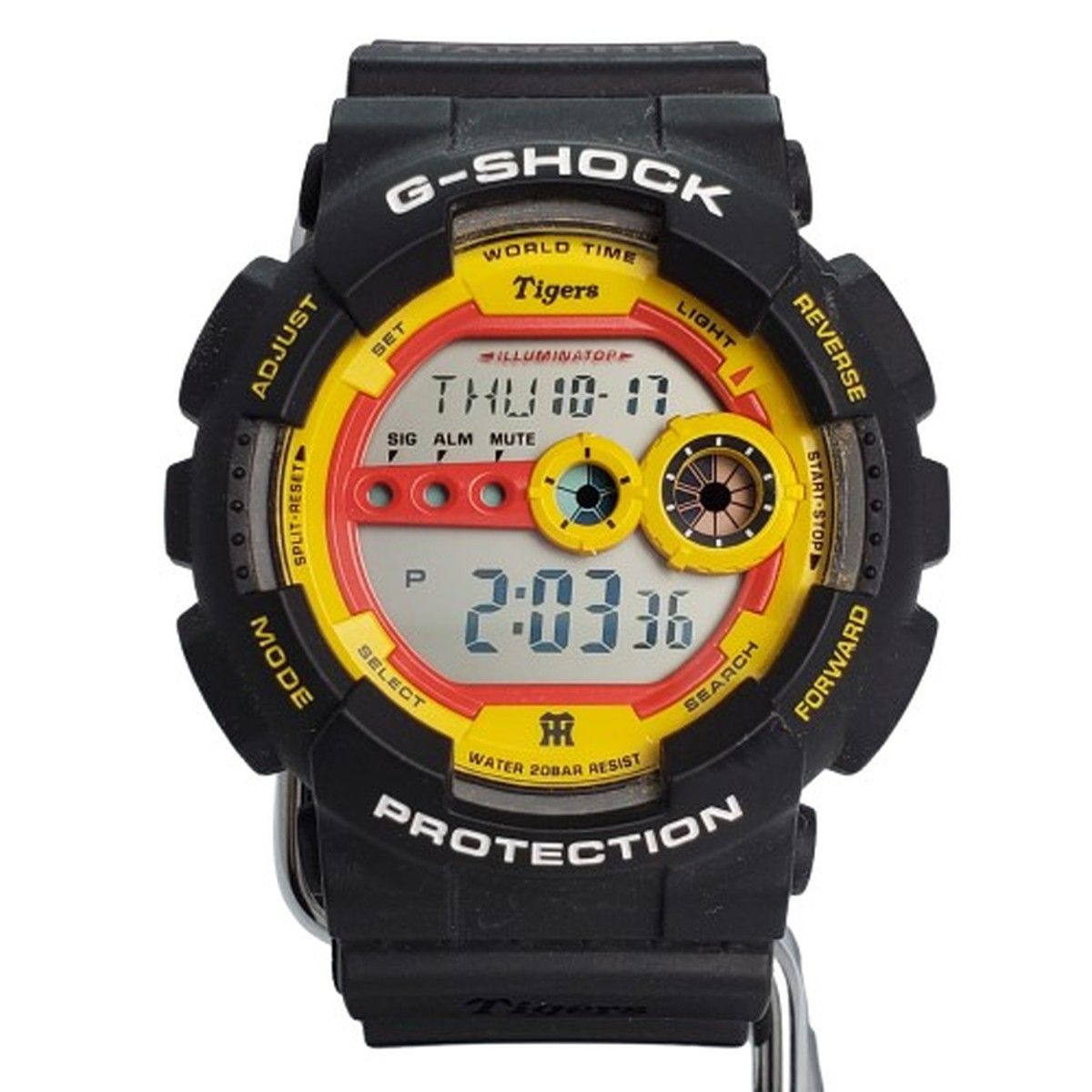 G-SHOCK ジーショック CASIO カシオ GD-100TG-1 阪神タイガース コラボ 2016 LIMITED MODEL 限定 NPB  日本プロ野球 デジタル - メルカリ