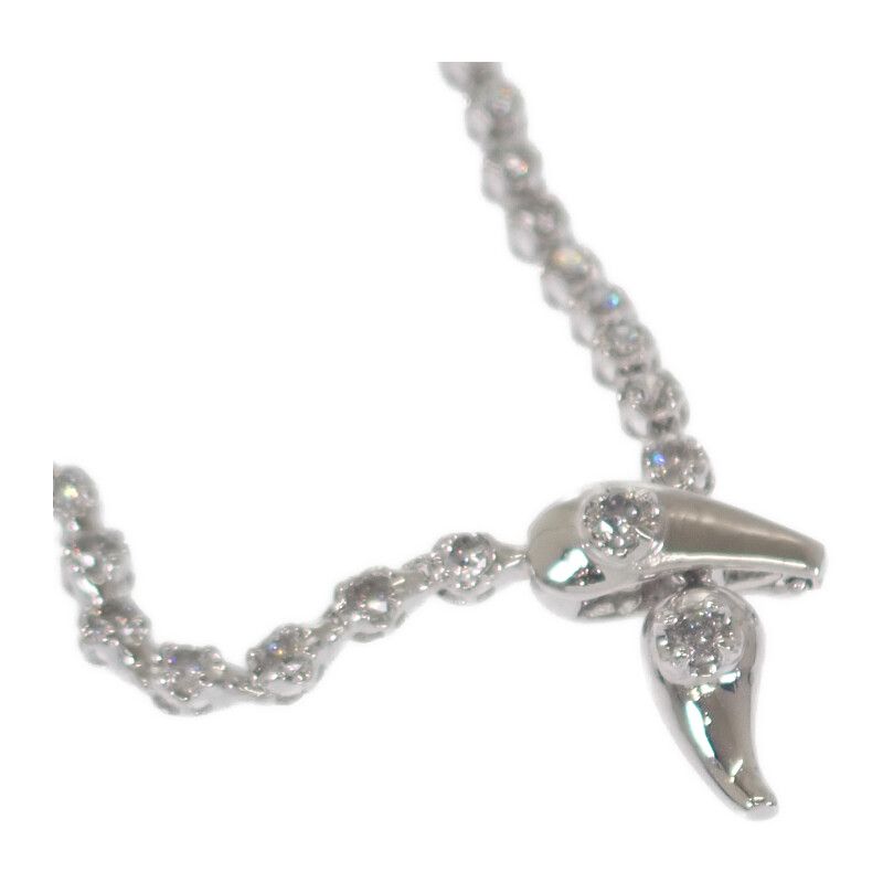 デザインジュエリー ネックレス K18WG ホワイトゴールド ダイヤモンド  