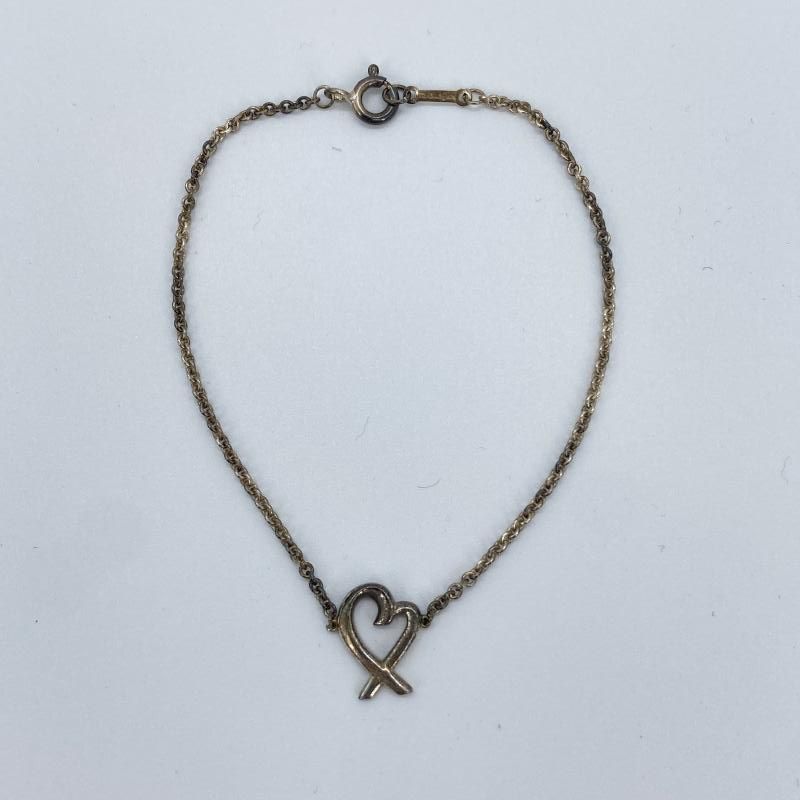 中古】Tiffany ラビングハート ブレスレット シルバー ティファニー  