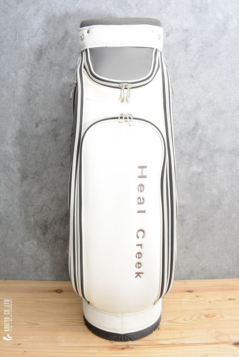 5分割】ヒールクリーク Heal Creek キャディバッグ ホワイト/グレー HC