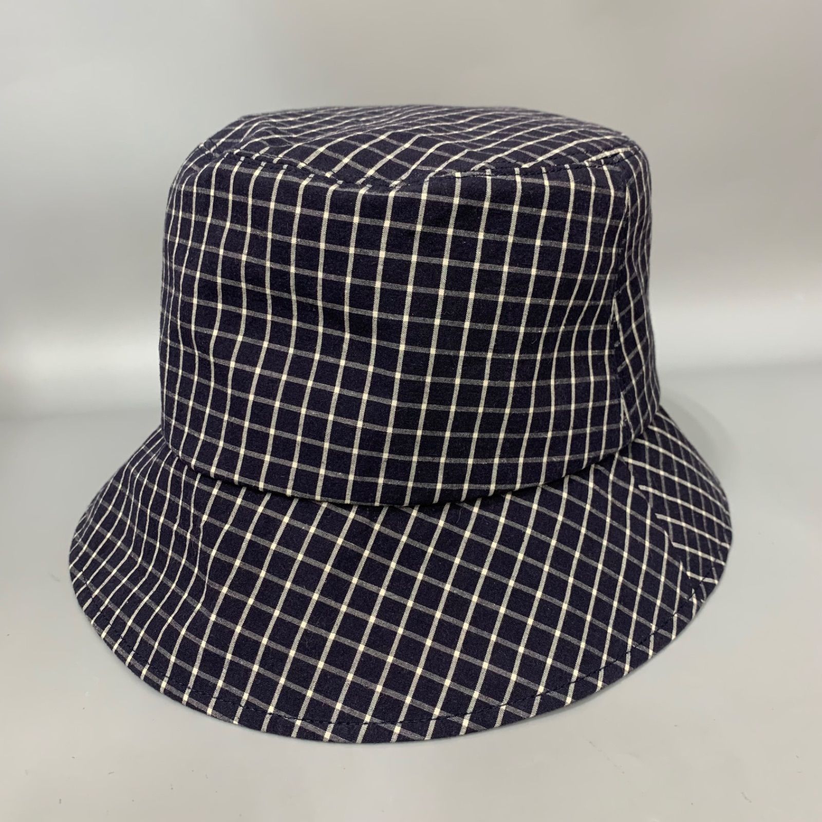 送料無料 通販  TOKYO ETRE × marihoja バケットハット 紺 帽子 チェック 帽子