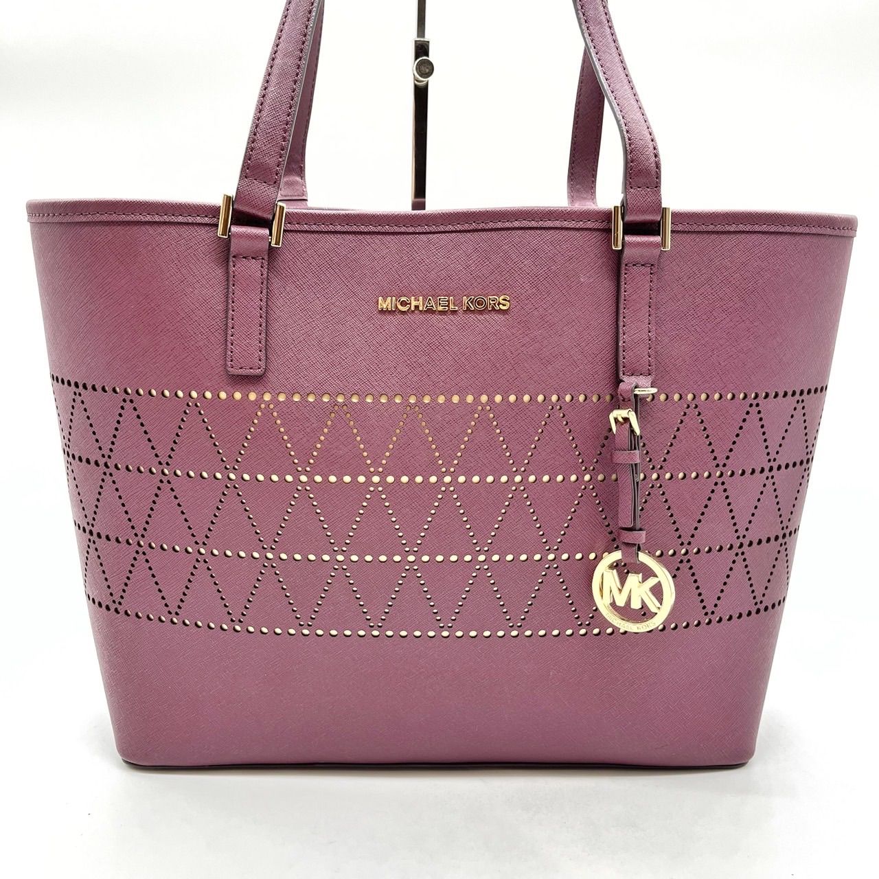 MICHAEL KORS トートバッグ ピンク ストラップ ⑧ マイケルコース 