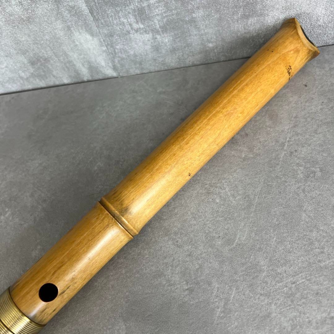 人気　尺八　真竹　琴古流　バチ型　印？あり　銀三線　1尺9寸　5孔　和楽器　漆 人気 尺八 真竹 琴古流 バチ型 印？あり 銀三線 1尺9寸 5孔 和楽器 漆