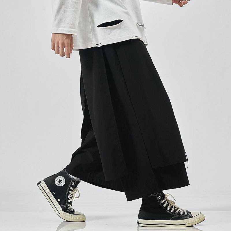 新品未使用 変形パンツ サルエルパンツ ゆったりパンツ 大きめ フリー 個性的 未使用 サルエルパンツ 変形 メンズ ワイドパンツ アラジン