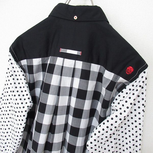 KAWATANI SHIRT 河谷シャツ ギンガムチェック ドット 長袖シャツ
