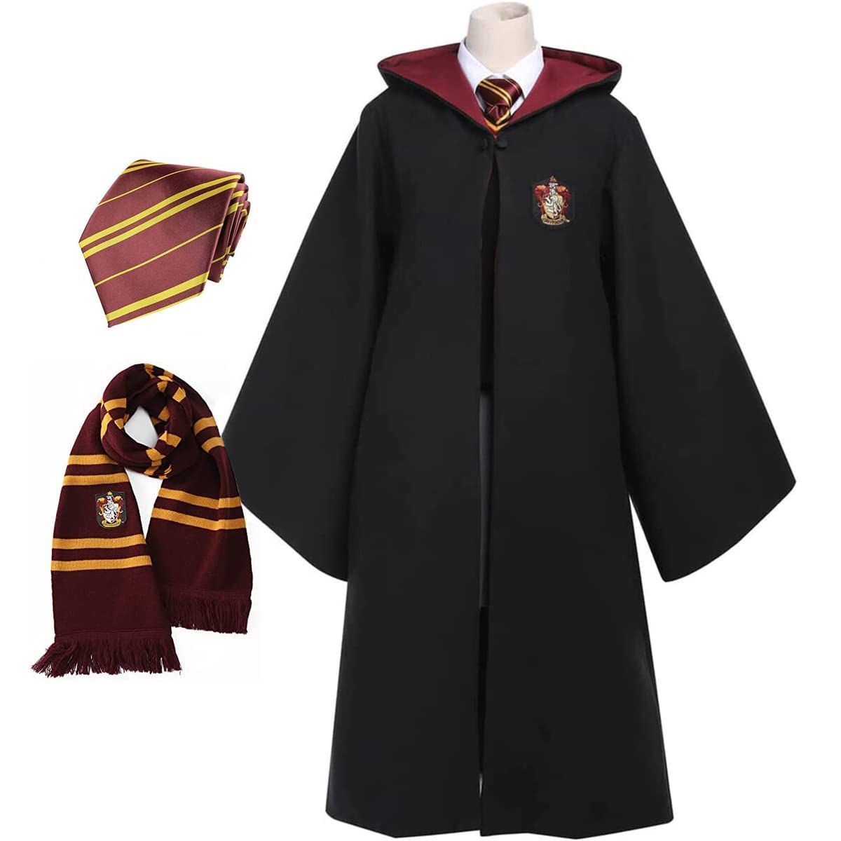 Color:Gryffindor（3 ピース スーツ）_Size:L [§ＵＴ∞ＵＮ－ＴＩＮ] ハリーローブ Gryffindor グリフィンドール Hufflepuffハッフルパフ Slytherin スリザリン Ravenclaw レイブンクロー 衣装 単