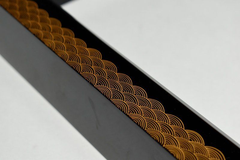 蔵A5041 蒔絵師 西條一斉 蒔絵青海波文 炉縁 共箱 WWW_IMPECCABLEHEALTHCARESERVICES_COM