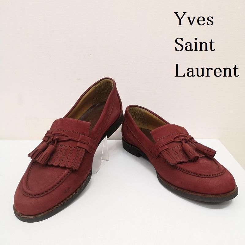 YVES SAINT LAURENT ネイビー スエード タッセルローファー YVES SAINT LAURENT ネイビー スエード タッセルローファー