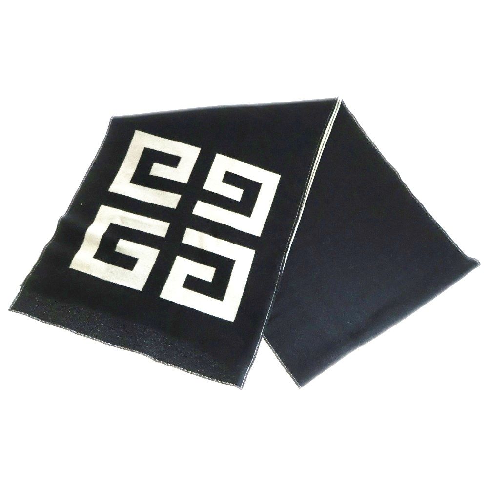 GIVENCHY (ジバンシィ) 4Gロゴ シルク混 ウール マフラー