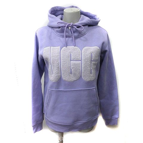 [値下げ]【新品未使用】UGG ロゴパーカー パープル アグ UGG パーカー プルオーバー トレーナー スウェット 裏ボア ロゴ