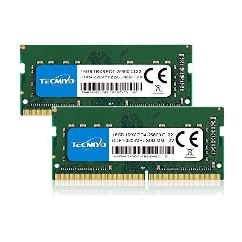 DDR4 3200 2X16gb_グリーン テクミヨ ノートPC用メモリ DDR4-3200(PC4-25600) 32GB 260pin CL22 SO-DIMM(16GB×2枚)