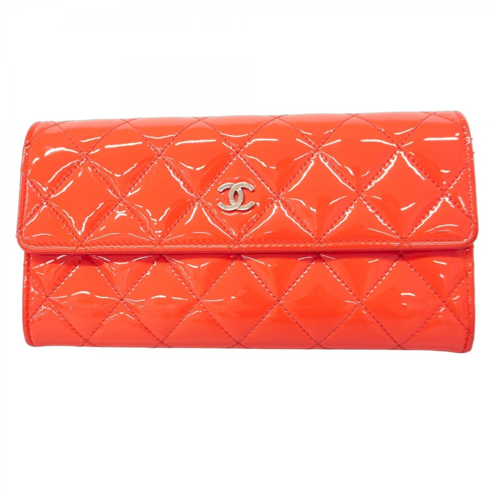 シャネル(Chanel) シャネル 長財布 マトラッセ パテントレザー