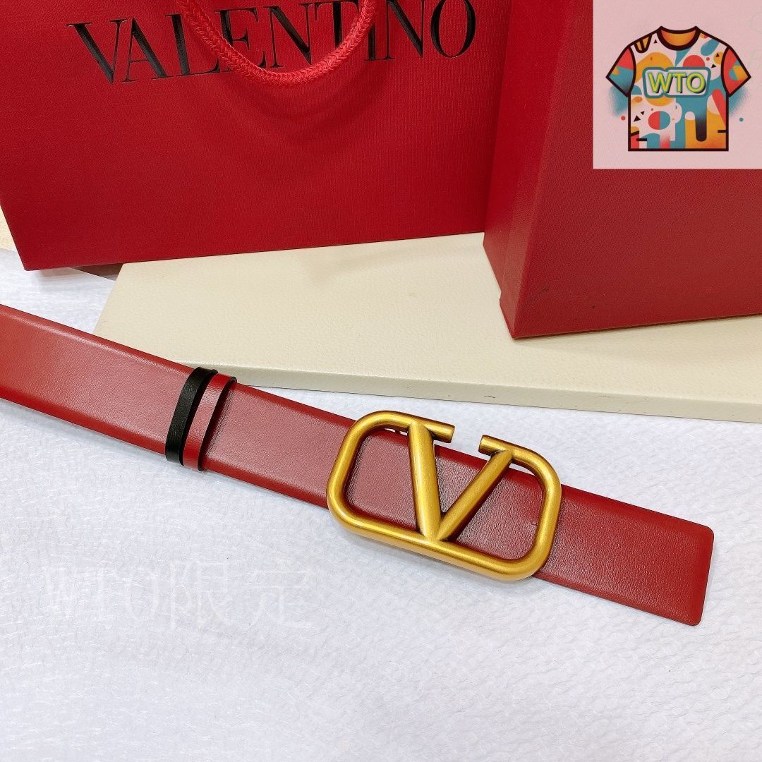 今日特価】VALENTINO GARAVANI VLOGO SIGNATURE レザーベルト-2