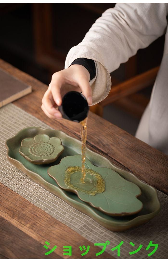 茶盤 なかなか気にいる錫茶盤見つからないけど✨ 自宅用のものの茶垢