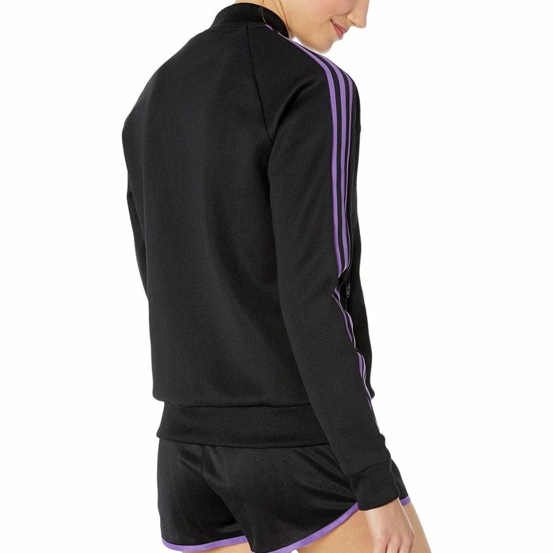 DV 0132 M adidas アディダス オリジナルス トラックジャージ トラックトップ BLACK Purple ブラック パープル ジャージ トップス sports スポーツ スウェット パーカー ナイロン